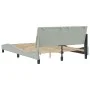 Bed frame with light gray velvet headboard 120x200cm by , Beds and slatted bases - Ref: Foro24-3207837, Price: 168,48 €, Disc...