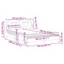 Bed with synthetic leather cappuccino mattress 140x190 cm by , Beds and slatted bases - Ref: Foro24-3208793, Price: 374,00 €,...