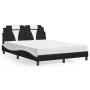 Bed with black and white synthetic leather mattress 140x200 cm by , Beds and slatted bases - Ref: Foro24-3208801, Price: 388,...