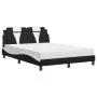 Bed with black and white synthetic leather mattress 140x200 cm by , Beds and slatted bases - Ref: Foro24-3208801, Price: 388,...