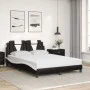 Bed with black and white synthetic leather mattress 140x200 cm by , Beds and slatted bases - Ref: Foro24-3208801, Price: 388,...