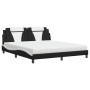 Bett mit schwarz-weißer Kunstleder-Matratze 180x200 cm von , Betten und Lattenroste - Ref: Foro24-3208815, Preis: 442,18 €, R...