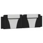 Bed with black and white synthetic leather mattress 180x200 cm by , Beds and slatted bases - Ref: Foro24-3208815, Price: 435,...