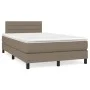 Box spring bed with gray taupe fabric mattress 120x190 cm by , Beds and slatted bases - Ref: Foro24-3269734, Price: 376,18 €,...