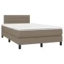 Box spring bed with gray taupe fabric mattress 120x190 cm by , Beds and slatted bases - Ref: Foro24-3269734, Price: 376,18 €,...