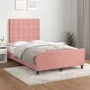 Bettgestell mit rosa Samt-Kopfteil 120x190 cm von , Betten und Lattenroste - Ref: Foro24-3270607, Preis: 174,39 €, Rabatt: %