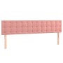 Estructura de cama con cabecero terciopelo rosa 120x190 cm de , Camas y somieres - Ref: Foro24-3270607, Precio: 183,88 €