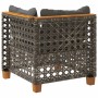 Corner garden sofa with gray synthetic rattan cushions by , Outdoor sofas - Ref: Foro24-365924, Price: 104,16 €, Discount: %