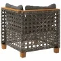 Corner garden sofa with gray synthetic rattan cushions by , Outdoor sofas - Ref: Foro24-365924, Price: 117,98 €, Discount: %