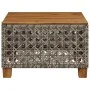 Garden table made of synthetic rattan and acacia wood in gray, measuring 55x55x36 cm. by , Garden tables - Ref: Foro24-365930...