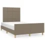 Bed frame with gray taupe fabric headboard 120x190 cm by , Beds and slatted bases - Ref: Foro24-3270517, Price: 154,82 €, Dis...