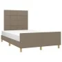 Bed frame with gray taupe fabric headboard 120x190 cm by , Beds and slatted bases - Ref: Foro24-3270517, Price: 154,82 €, Dis...