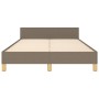 Bed frame with gray taupe fabric headboard 120x190 cm by , Beds and slatted bases - Ref: Foro24-3270517, Price: 148,83 €, Dis...