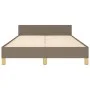 Bed frame with gray taupe fabric headboard 120x190 cm by , Beds and slatted bases - Ref: Foro24-3270517, Price: 154,82 €, Dis...