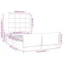 Bed frame with gray taupe fabric headboard 120x190 cm by , Beds and slatted bases - Ref: Foro24-3270517, Price: 154,82 €, Dis...