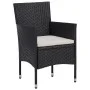 3-piece garden bistro set, black PE rattan with tempered glass. by , Garden sets - Ref: Foro24-3095903, Price: 234,52 €, Disc...