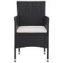 3-piece garden bistro set, black PE rattan with tempered glass. by , Garden sets - Ref: Foro24-3095903, Price: 234,52 €, Disc...
