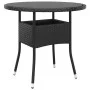 3-piece garden bistro set, black PE rattan with tempered glass. by , Garden sets - Ref: Foro24-3095903, Price: 234,52 €, Disc...