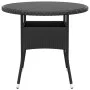 3-piece garden bistro set, black PE rattan with tempered glass. by , Garden sets - Ref: Foro24-3095903, Price: 234,52 €, Disc...