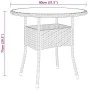 3-piece garden bistro set, black PE rattan with tempered glass. by , Garden sets - Ref: Foro24-3095903, Price: 234,52 €, Disc...