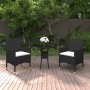 Set de bistró de jardín 3 pzas ratán PE vidrio templado negro de , Conjuntos de jardín - Ref: Foro24-3095901, Precio: 196,23 ...