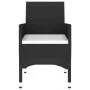 3-piece garden bistro set, black PE rattan with tempered glass. by , Garden sets - Ref: Foro24-3095901, Price: 192,89 €, Disc...