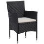 3-piece synthetic rattan solid wood garden bistro set in black. by , Garden sets - Ref: Foro24-3095908, Price: 241,66 €, Disc...