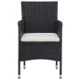 3-piece synthetic rattan solid wood garden bistro set in black. by , Garden sets - Ref: Foro24-3095908, Price: 241,66 €, Disc...