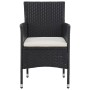 3-piece garden dining set made of synthetic rattan and solid black wood. by , Garden sets - Ref: Foro24-3095922, Price: 254,3...