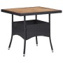 3-piece garden dining set made of synthetic rattan and solid black wood. by , Garden sets - Ref: Foro24-3095922, Price: 254,3...