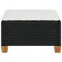 Garden stool and black synthetic rattan cushion 63.5x56x32 cm by , Outdoor ottomans - Ref: Foro24-365911, Price: 61,50 €, Dis...