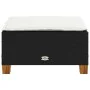 Garden stool and black synthetic rattan cushion 63.5x56x32 cm by , Outdoor ottomans - Ref: Foro24-365911, Price: 61,50 €, Dis...