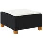 Taburete de jardín y cojín ratán sintético negro 63,5x56x32 cm de , Otomanas de exterior - Ref: Foro24-365911, Precio: 60,35 ...