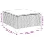 Gartenhocker und Kissen aus schwarzem synthetischem Rattan 63,5x56x32 cm. von , Hocker für den Außenbereich - Ref: Foro24-365...