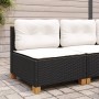 Gartensofa ohne Armlehnen mit schwarzen PE-Rattan-Kissen von , Outdoor-Sofas - Ref: Foro24-365905, Preis: 90,74 €, Rabatt: %