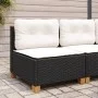 Gartensofa ohne Armlehnen mit schwarzen PE-Rattan-Kissen von , Outdoor-Sofas - Ref: Foro24-365905, Preis: 87,91 €, Rabatt: %
