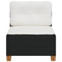 Gartensofa ohne Armlehnen mit schwarzen PE-Rattan-Kissen von , Outdoor-Sofas - Ref: Foro24-365905, Preis: 90,74 €, Rabatt: %