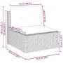 Gartensofa ohne Armlehnen mit schwarzen PE-Rattan-Kissen von , Outdoor-Sofas - Ref: Foro24-365905, Preis: 87,91 €, Rabatt: %
