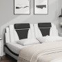 Padded headboard in white and black synthetic leather, 180 cm. by , Headboards and footboards - Ref: Foro24-374810, Price: 60...