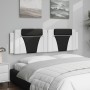 Padded headboard in white and black synthetic leather, 180 cm. by , Headboards and footboards - Ref: Foro24-374810, Price: 60...