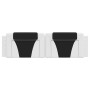 Padded headboard in white and black synthetic leather, 180 cm. by , Headboards and footboards - Ref: Foro24-374810, Price: 60...