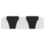 Padded headboard in white and black synthetic leather, 180 cm. by , Headboards and footboards - Ref: Foro24-374810, Price: 69...
