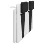 Padded headboard in white and black synthetic leather, 180 cm. by , Headboards and footboards - Ref: Foro24-374810, Price: 69...