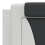 Padded headboard in white and black synthetic leather, 180 cm. by , Headboards and footboards - Ref: Foro24-374810, Price: 60...