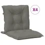 Cushions for low back chair, set of 4, dark gray melange fabric. by , Cushions for chairs and sofas - Ref: Foro24-4002383, Pr...