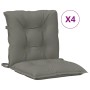 Kissen für Stühle mit niedriger Rückenlehne, 4 Stück, dunkelgraues Melange-Gewebe. von , Kissen für Stühle und Sofas - Ref: F...