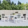 Kissen für Stühle mit niedriger Rückenlehne, 4 Stück, dunkelgraues Melange-Gewebe. von , Kissen für Stühle und Sofas - Ref: F...