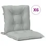 Cushions for low back chair, set of 6, light gray melange fabric. by , Cushions for chairs and sofas - Ref: Foro24-4002381, P...