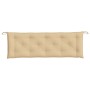 Cushion for garden bench in beige melange fabric 150x50x7 cm by , Cushions for chairs and sofas - Ref: Foro24-4002556, Price:...