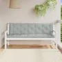Garden bench cushions 2 units light gray melange fabric 180x50x7 cm by , Cushions for chairs and sofas - Ref: Foro24-4002619,...